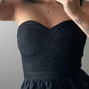 Elegant Black Strapless Dress